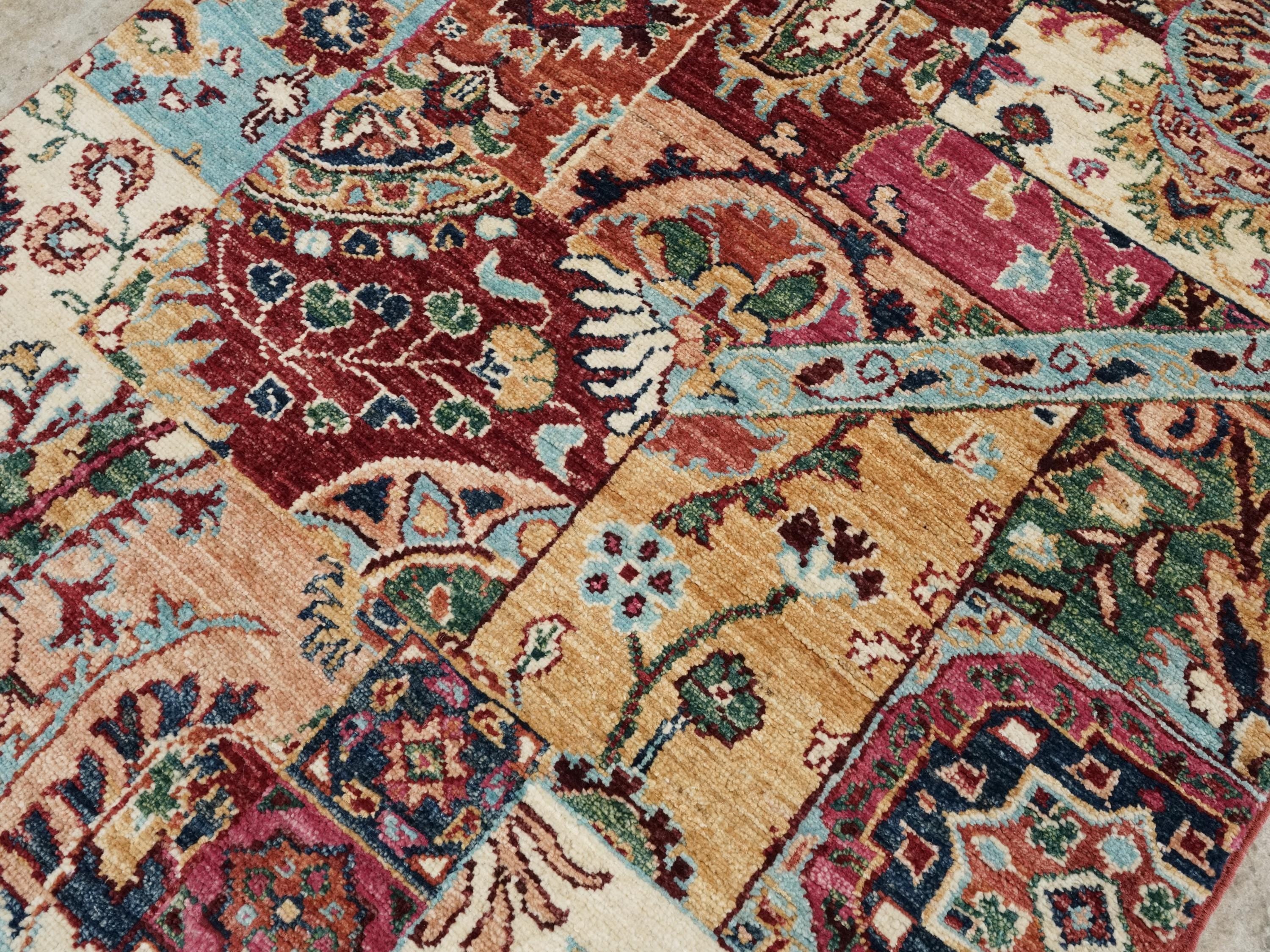 3x4 Ft Hand Knotted Gabbeh Wool Rug - Oriental Area Rug