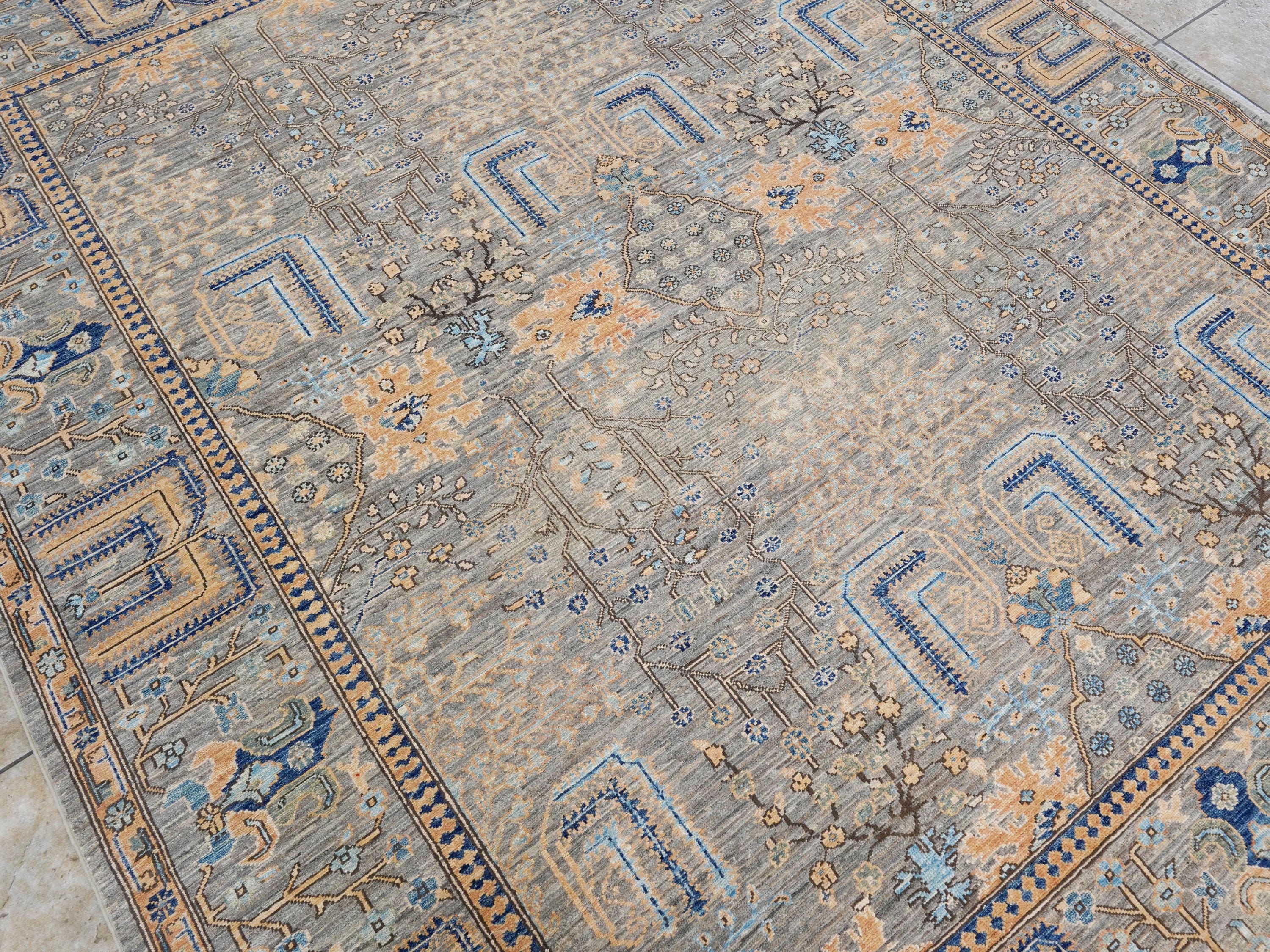 8x10 Ft Brown Serapi Rug - Hand Knotted Oriental Area Rug