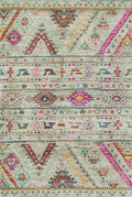 3x5 Ft Hand Knotted Cyan Khorjin Rug - Traditional Tribal Rug