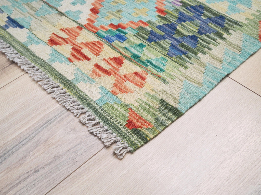 7x10 Ft Maimana Kilim Rug - Handmade Afghan Flat Weave