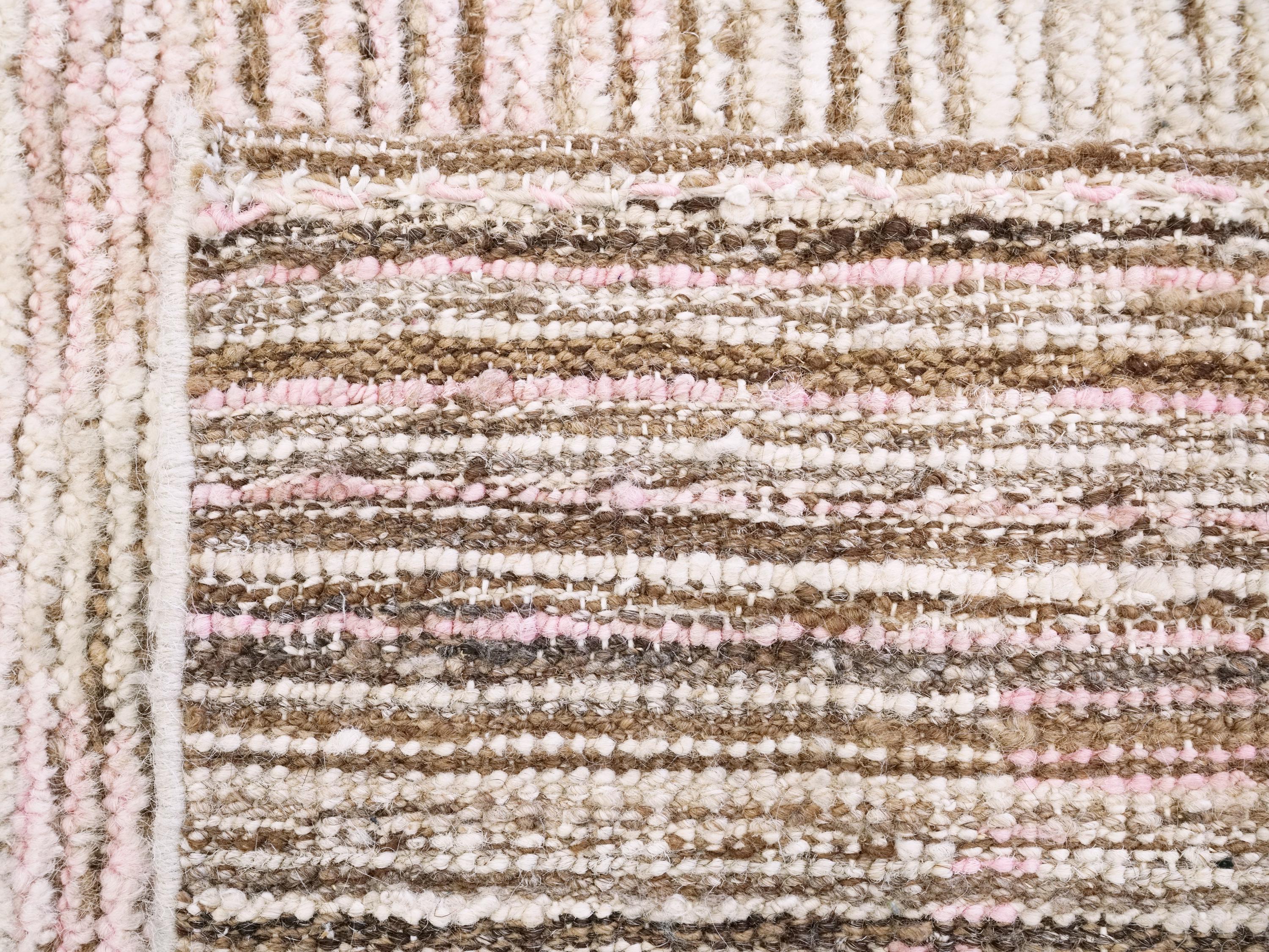 8x10 Ft Pinkish Beige Moroccan Rug - Afghan Handmade Wool Rug