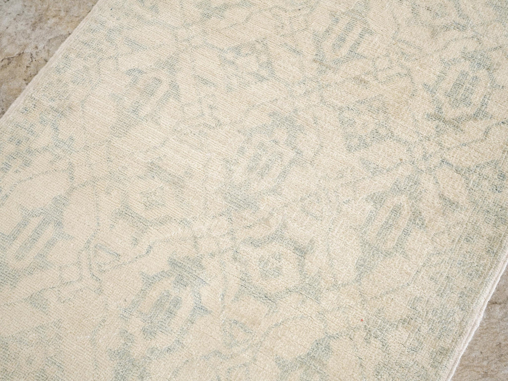 2x6 Ft Hand Knotted Heriz Rug - Beige Oriental Accent Rug