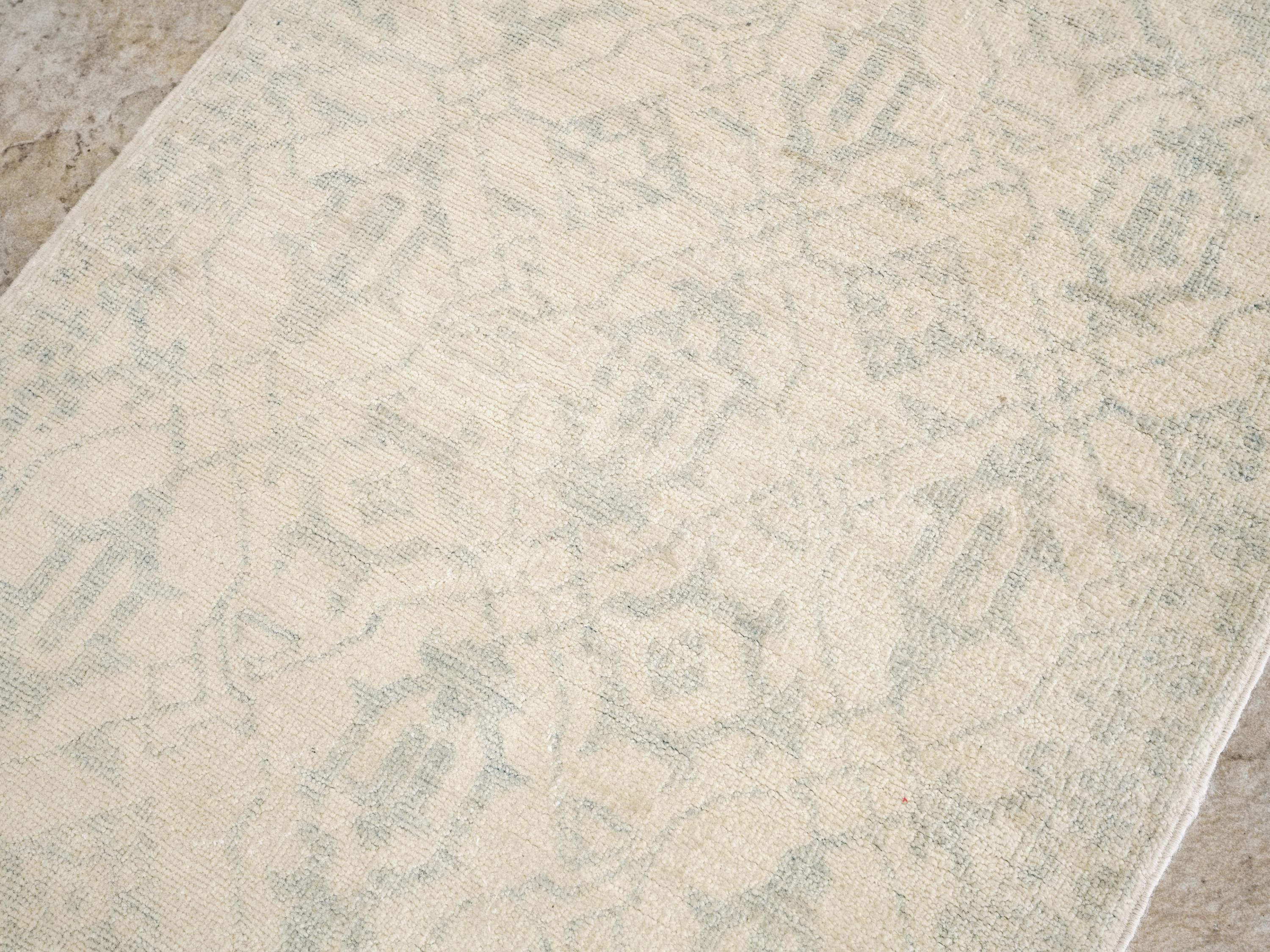 2x6 Ft Hand Knotted Heriz Rug - Beige Oriental Accent Rug