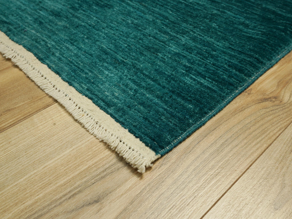 2x3 Ft Green Gabbeh Rug - Hand Knotted Wool Accent Rug