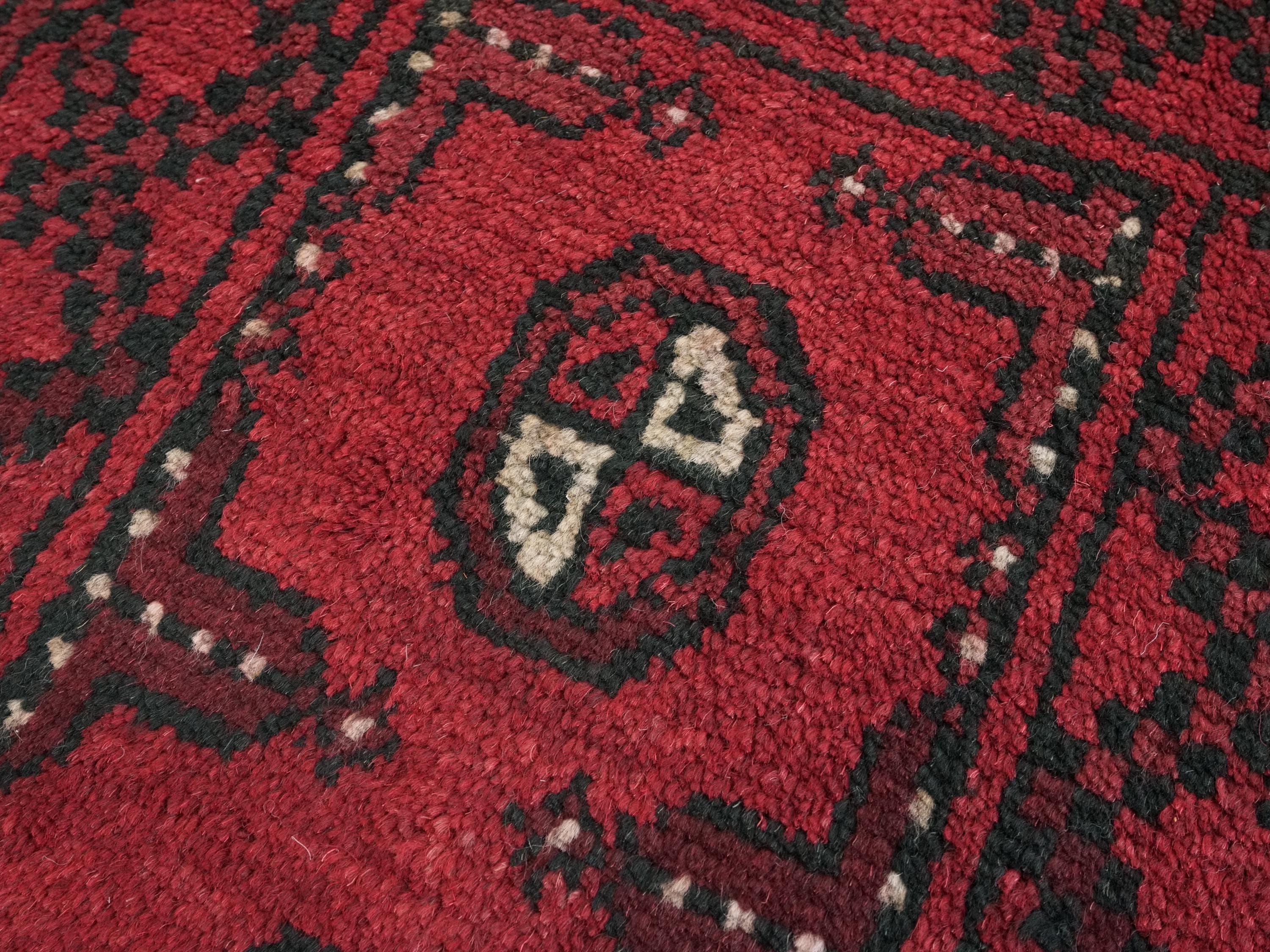 2x3 Ft Red Khal Mohammadi Rug - Handmade Tribal Rug