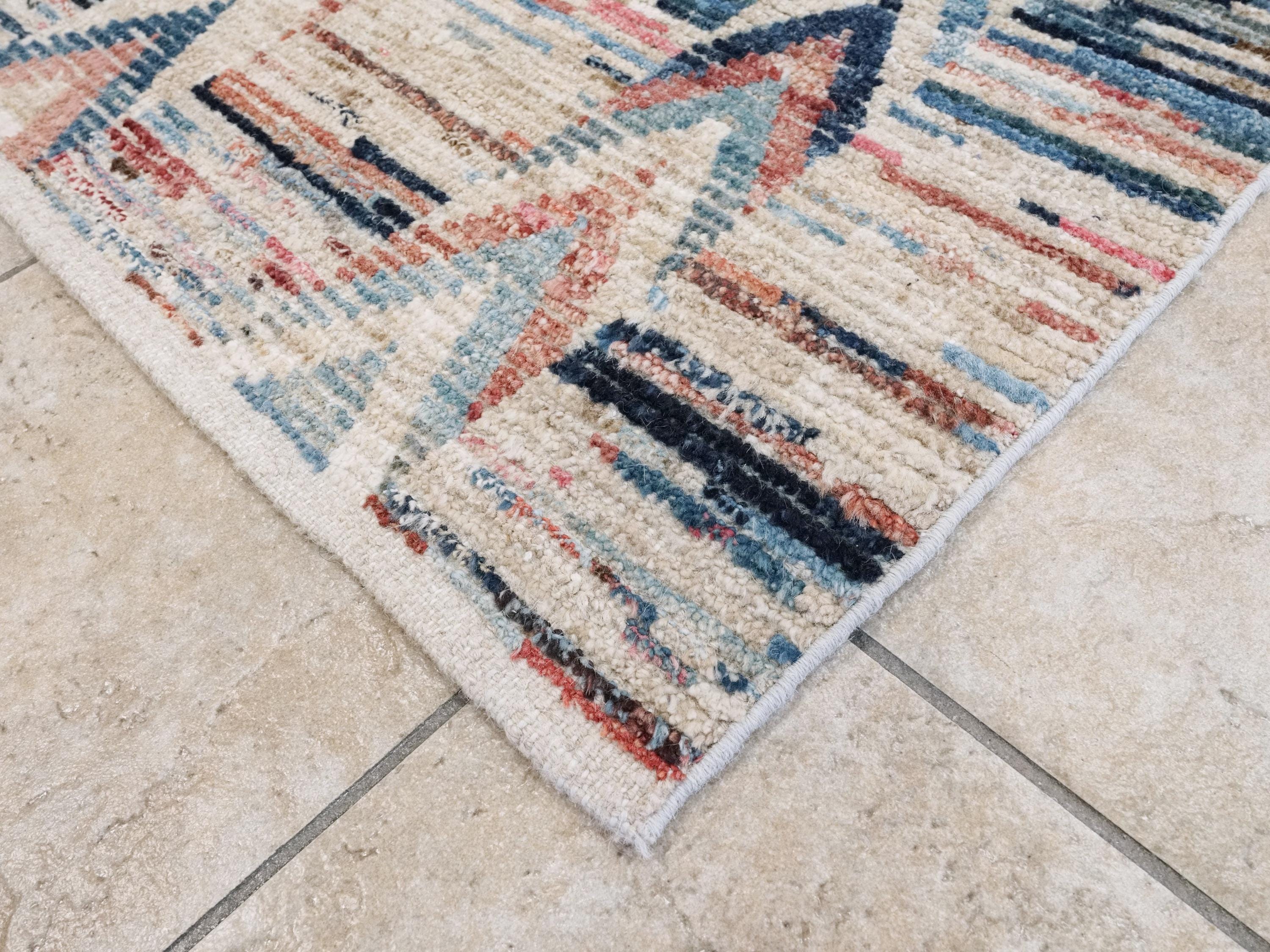 10x14 Ft Colorful Moroccan Rug - Afghan Handmade Wool Rug