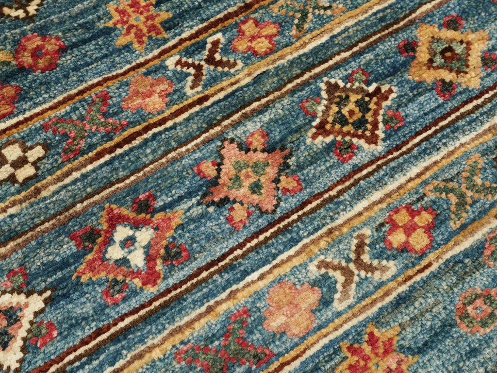 3x5 Ft Blue Khorjin Rug - Afghan Handmade Area Rug