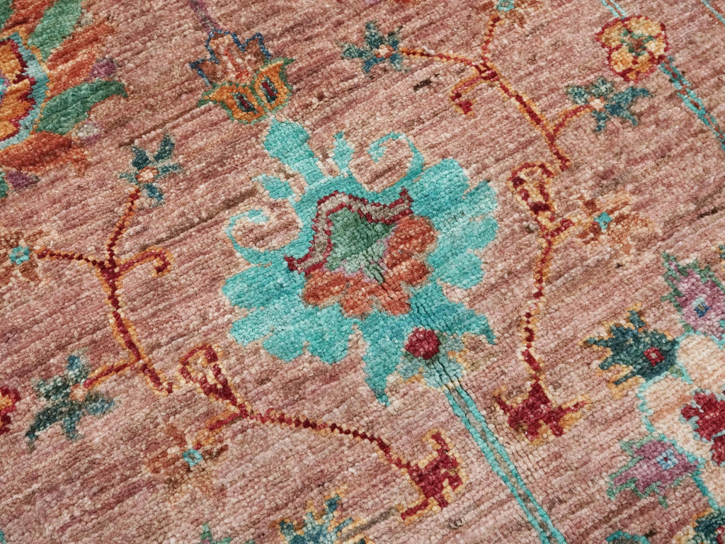 5x7 Ft Pink Serapi Rug - Hand Knotted Oriental Floral Rug