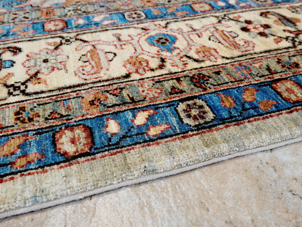 8x10 Ft Beige & Gray Bidjar Rug - Hand Knotted Wool Oriental Rug