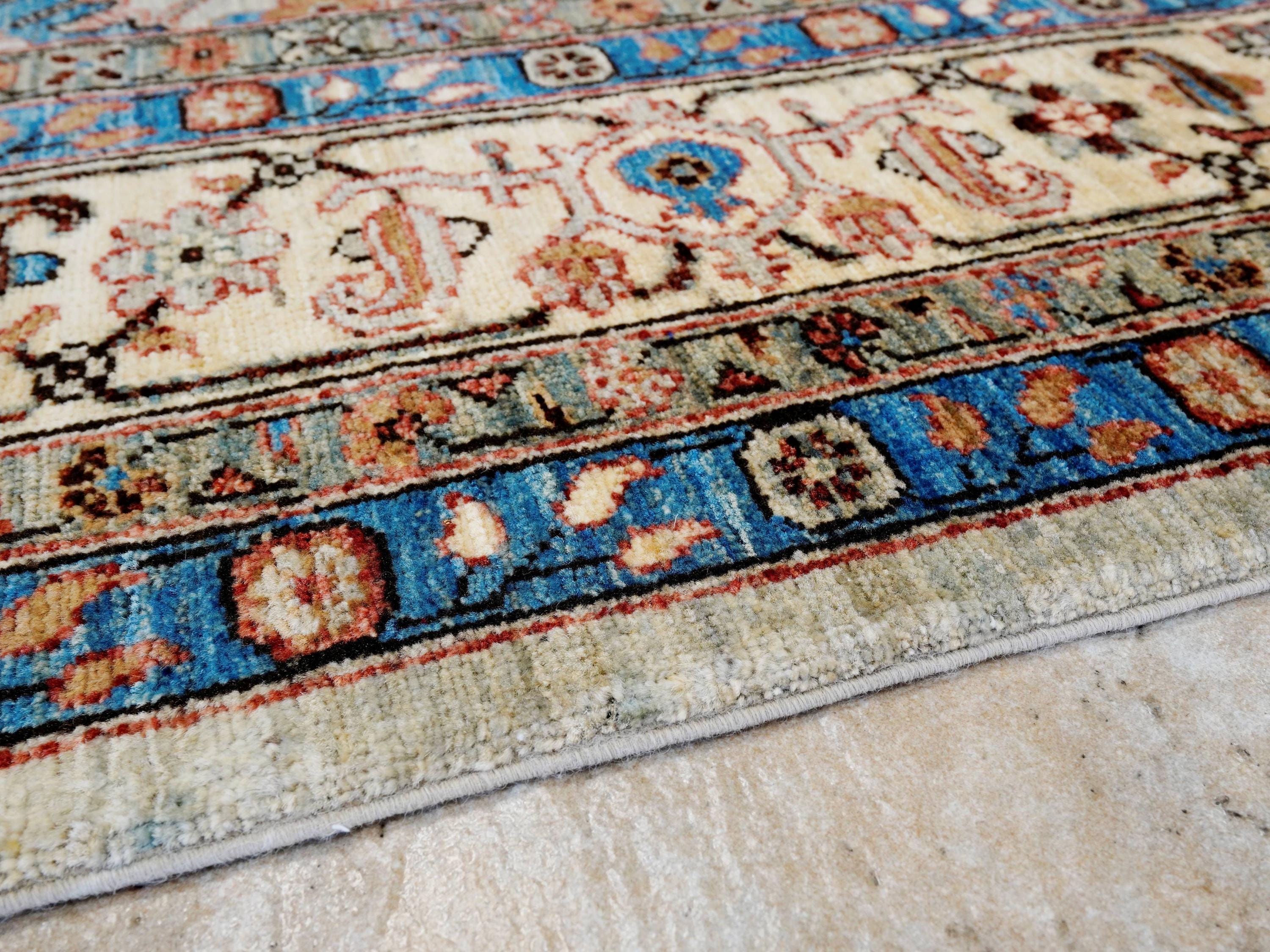8x10 Ft Beige & Gray Bidjar Rug - Hand Knotted Wool Oriental Rug