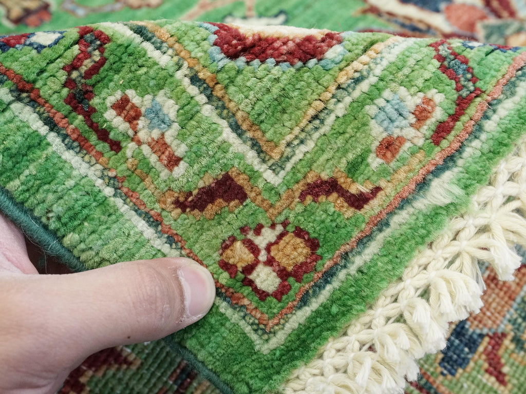 4x6 Ft Green Bidjar Rug - Hand Knotted Oriental Rug - Persian Design