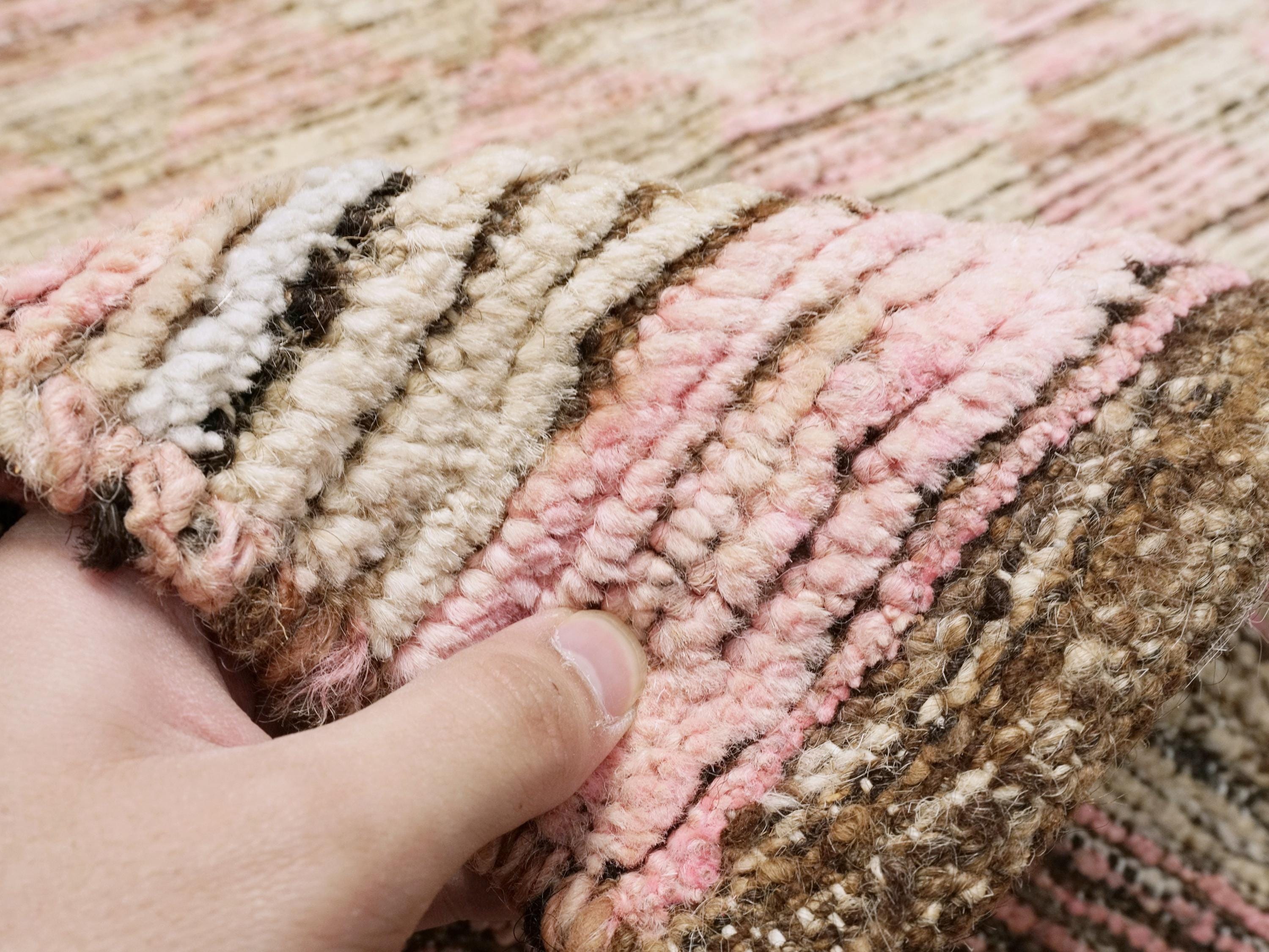 6x8 Ft Pink Moroccan Rug - Abstract Area Rug