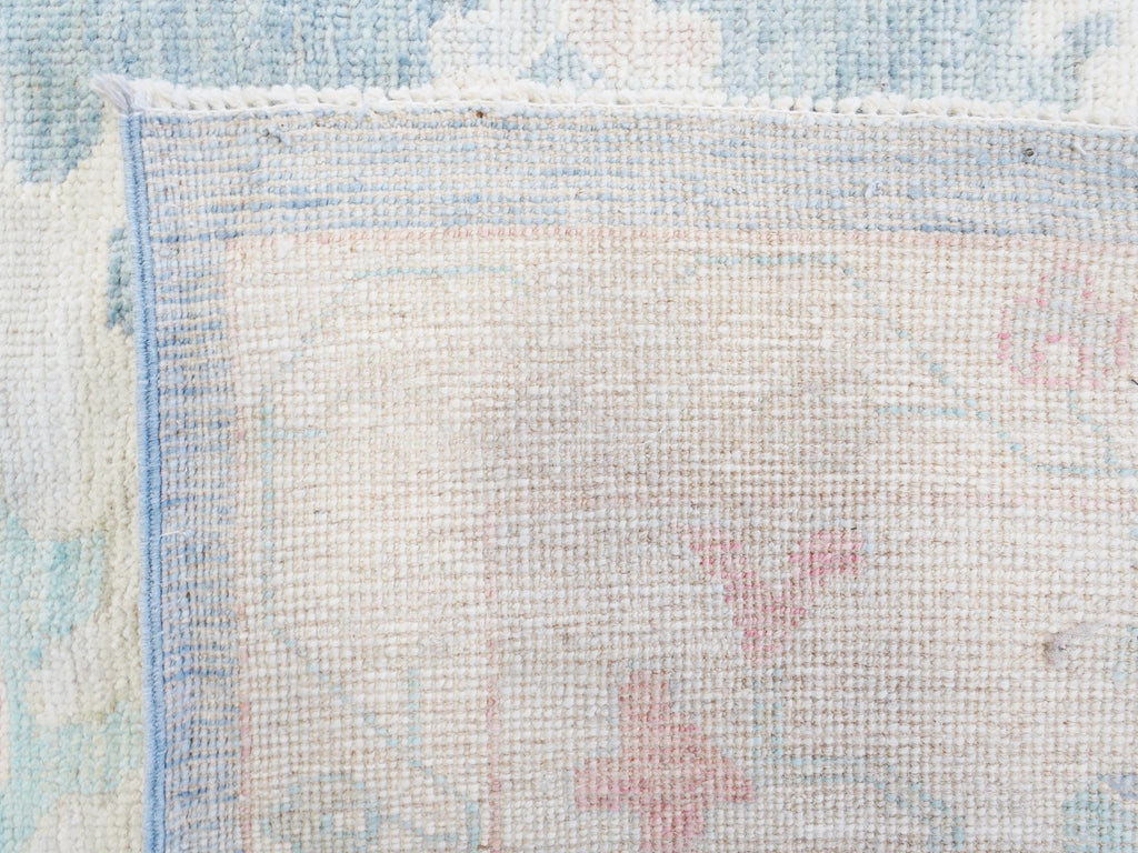 12x15 Ft Muted Ushak Rug - Traditional Wool Area Rug - Greenish Blue Turkish design