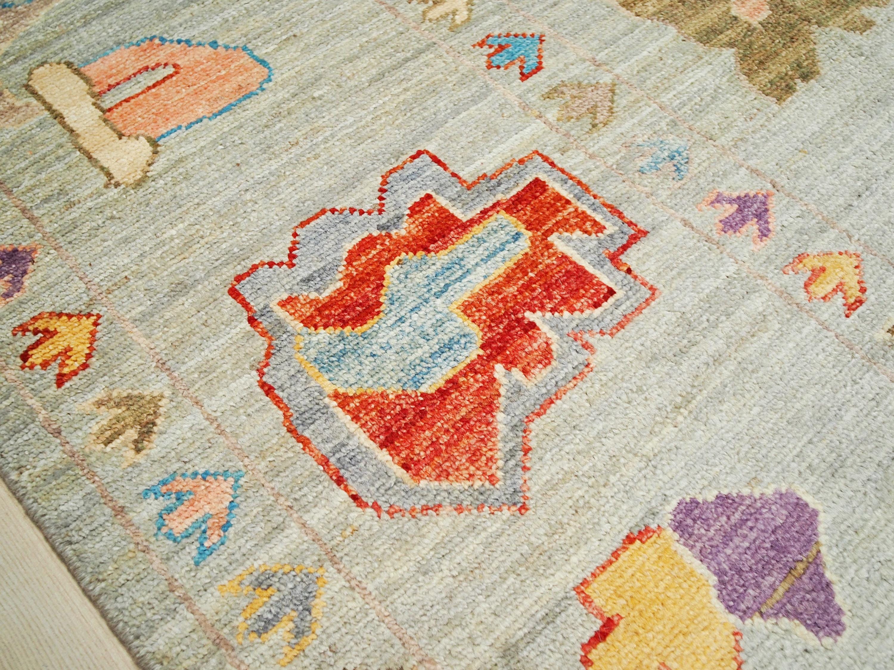 8x10 Ft Colorful Oushak Rug - Afghan Oriental Rug