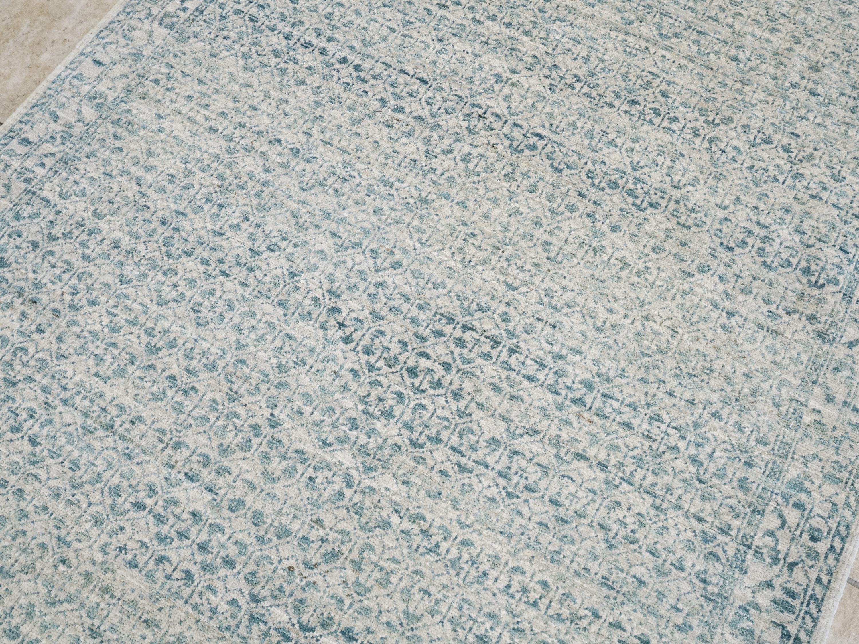 4x6 Ft Blue Heriz Rug - Afghan Handmade Oriental Rug