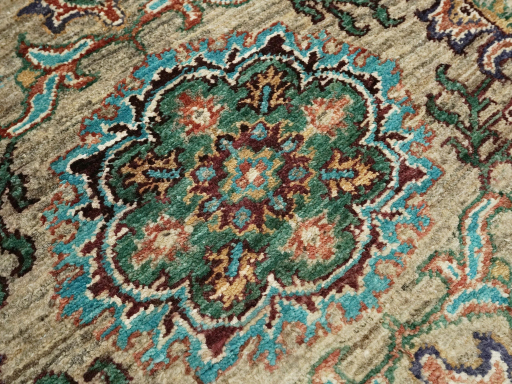 3x5 Ft Green Serapi Rug - Oriental Wool Rug