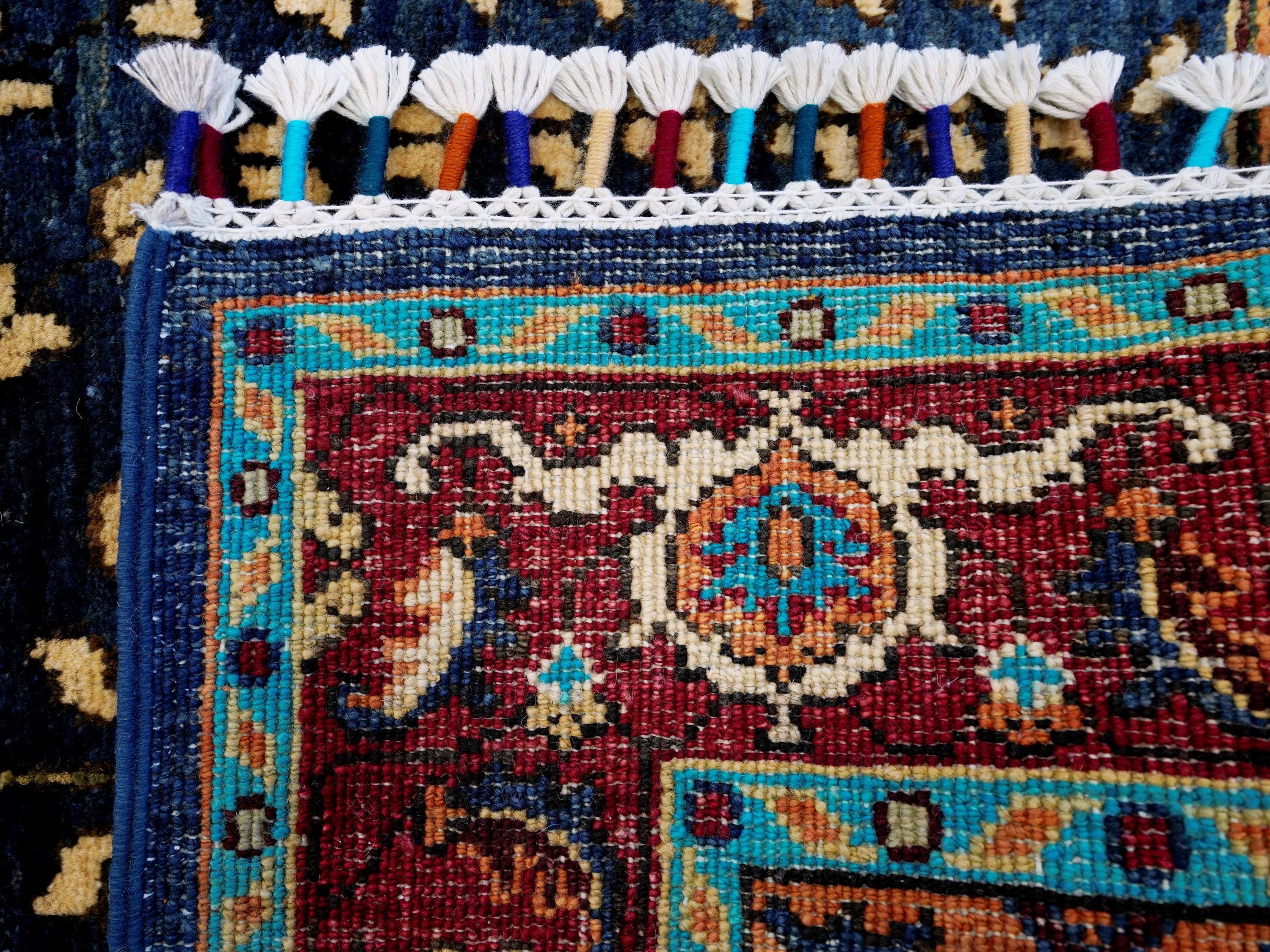 11 Ft Colorful Garden Runner Rug - Hand Knotted Hallway Rug - Floral Design