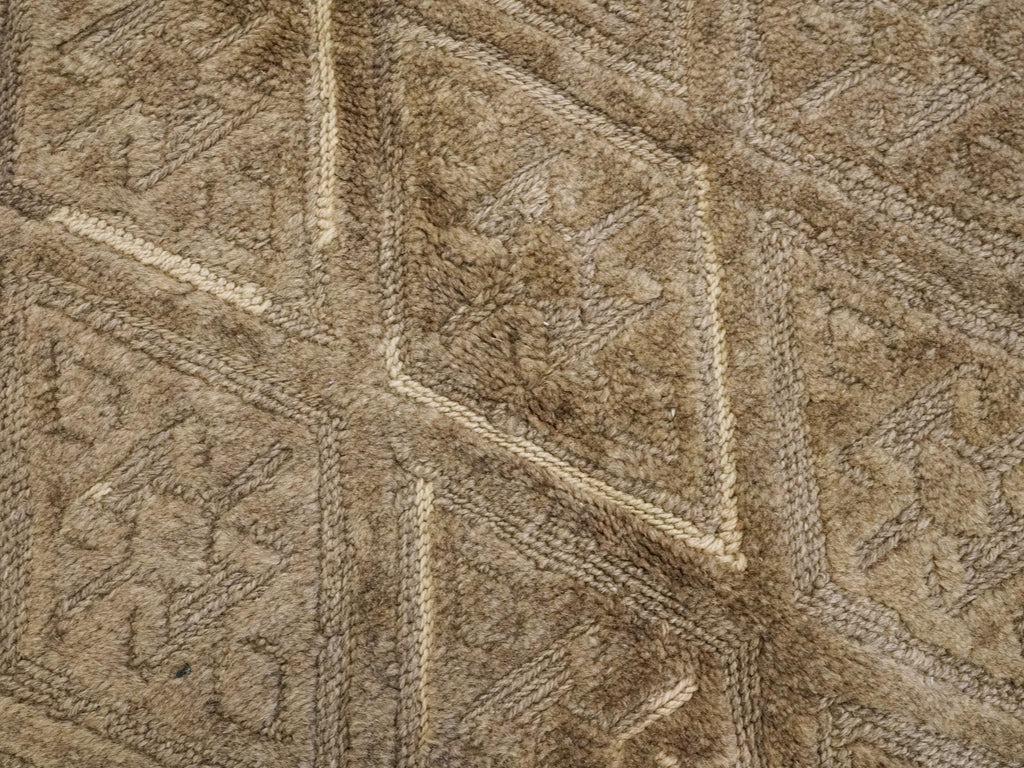 5x6 FT Vintage Hand Knotted Wool Kilim Rug - Brown Tribal Area Rug