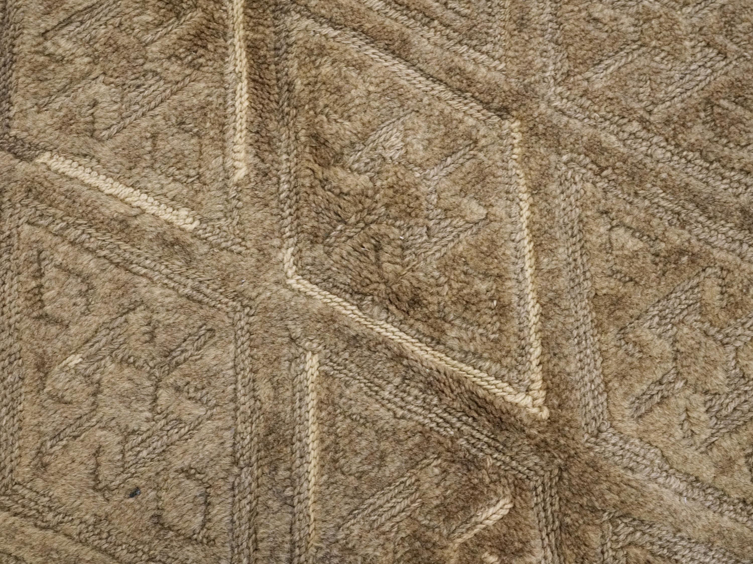 5x6 FT Vintage Hand Knotted Wool Kilim Rug - Brown Tribal Area Rug