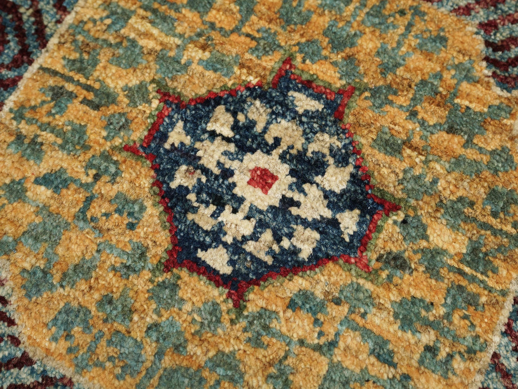 2x3 Ft Hand Knotted Mamluk Rug - Brown & Red Oriental Accent Rug