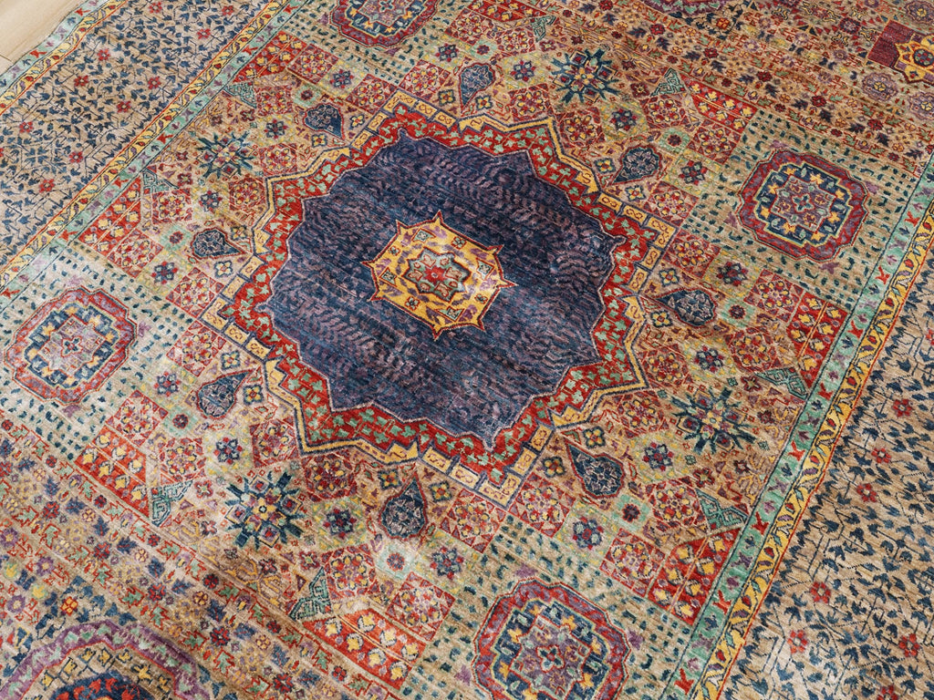 6x9 Ft Orange Mamluk Rug - Afghan Oriental Rug