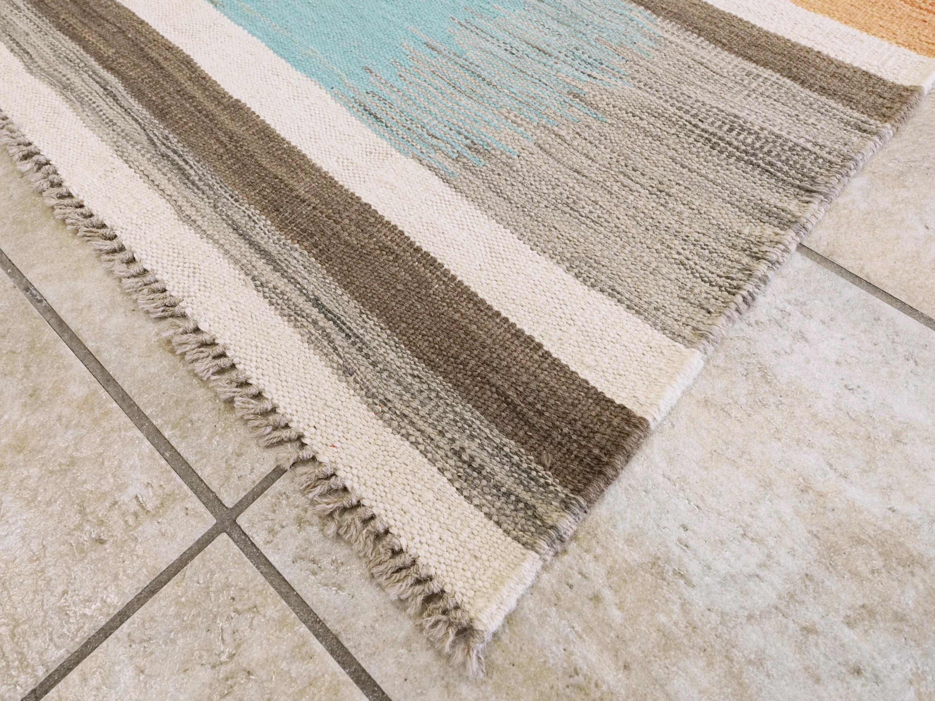 9x12 Ft Colorful Killim Rug - Flat Weave Area Rug