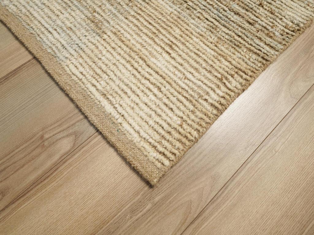 10 Ft Handmade Beige Moroccan Runner Rug - Afghan Wool Rug