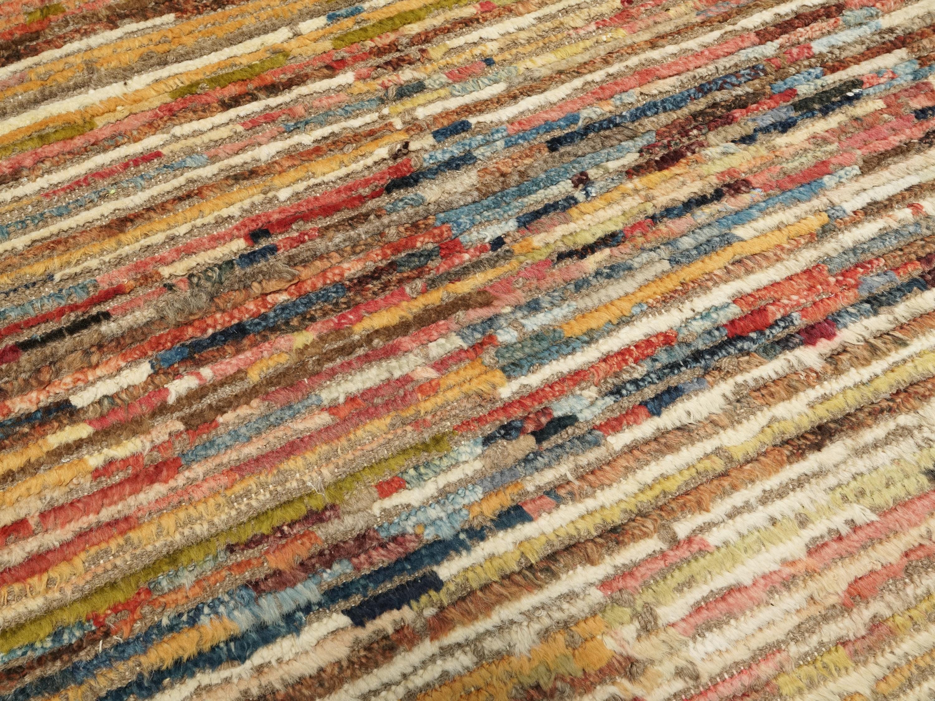 12 Ft Colorful Moroccan Wool Runner – Afghan Handmade Rug