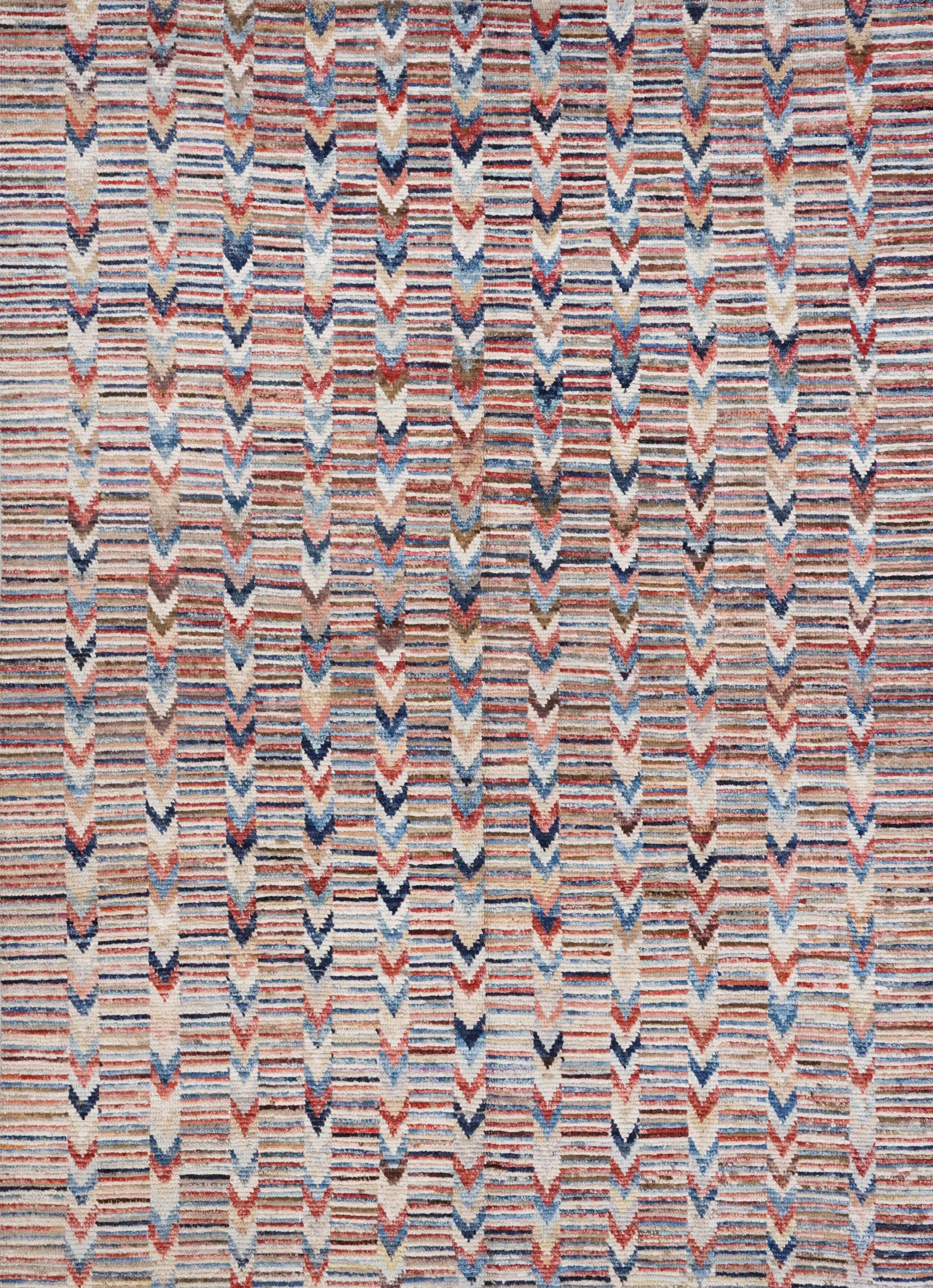 7x10 Ft Multicolor Moroccan Rug - Hand Knotted Area Rug