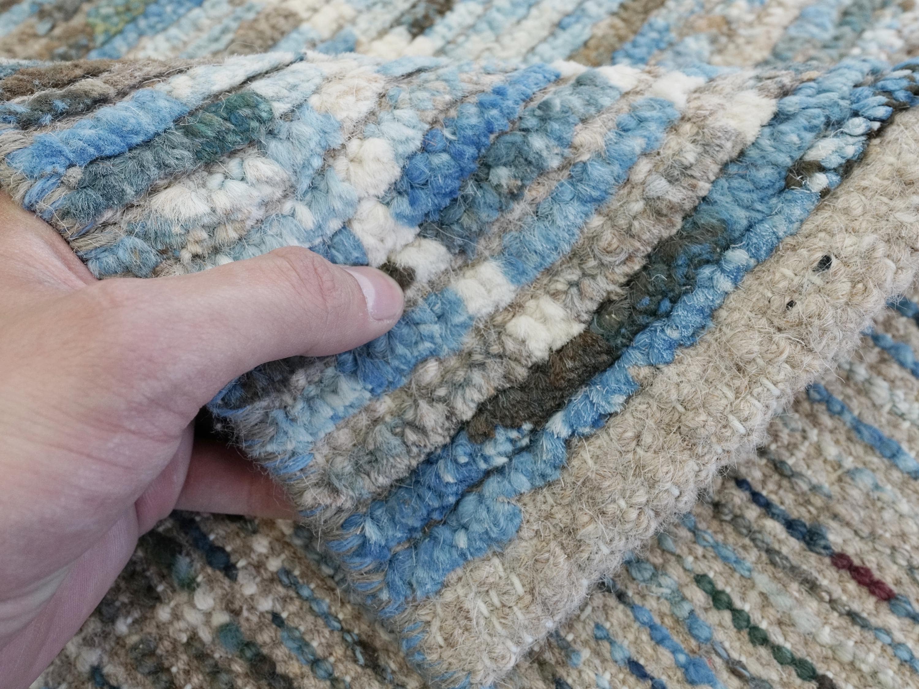 10 Ft Handmade Wool Moroccan Runner Rug - Afghan Rug