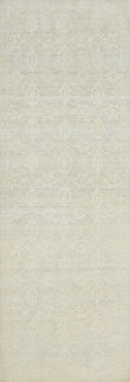 7 Ft Vintage Heriz Runner - Hand Knotted Wool Rug - Beige Persian Style