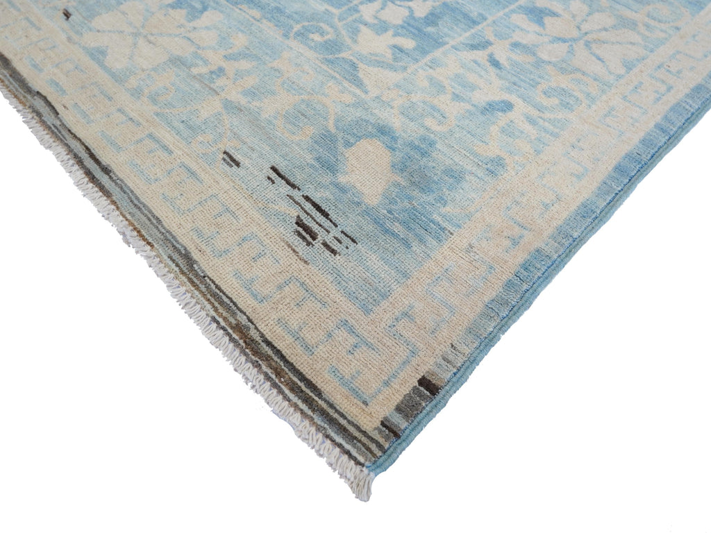 6x10 Ft Antique Serapi Rug - Blue Persian Rug