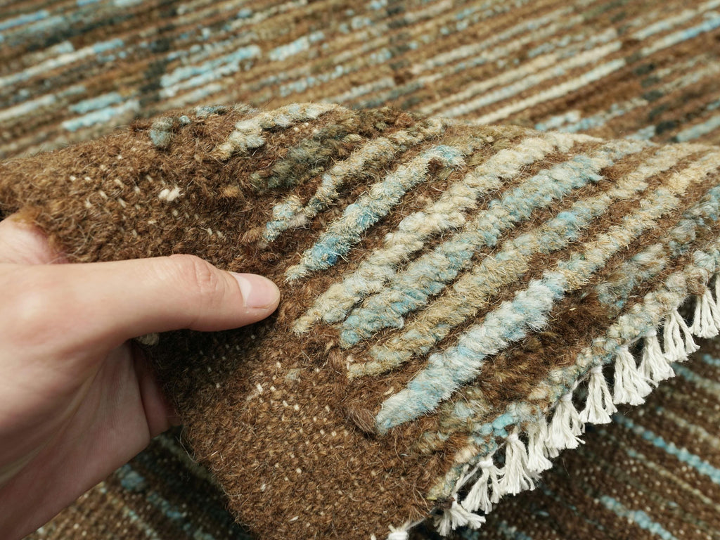 3x6 Ft Hand Knotted Brown Moroccan Rug - Afghan Wool Rug