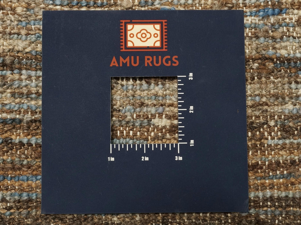 7x7 Ft Blue Moroccan Rug - Afghan Handmade Square Rug
