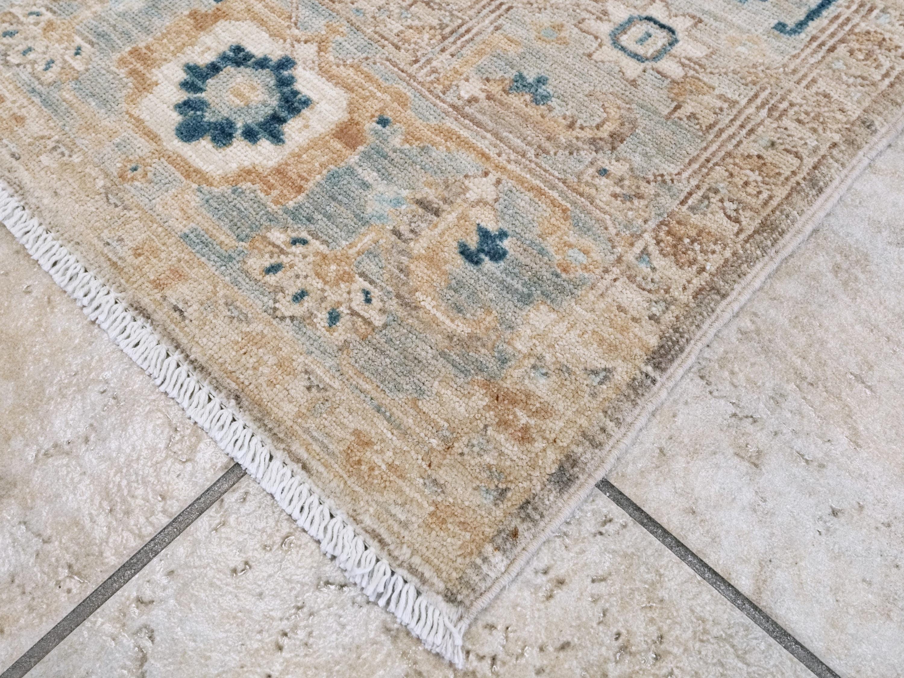 5x7 Ft Light Brown Serapi Rug - Hand Knotted Oriental Rug - Persian Style
