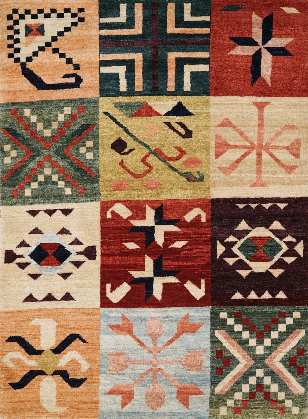 3x4 Ft Hand Knotted Gabbeh Rug - Traditional Oriental Rug