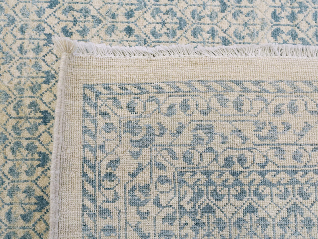 9x12 Ft Light Blue Gabbeh Rug - Hand Knotted Area Rug