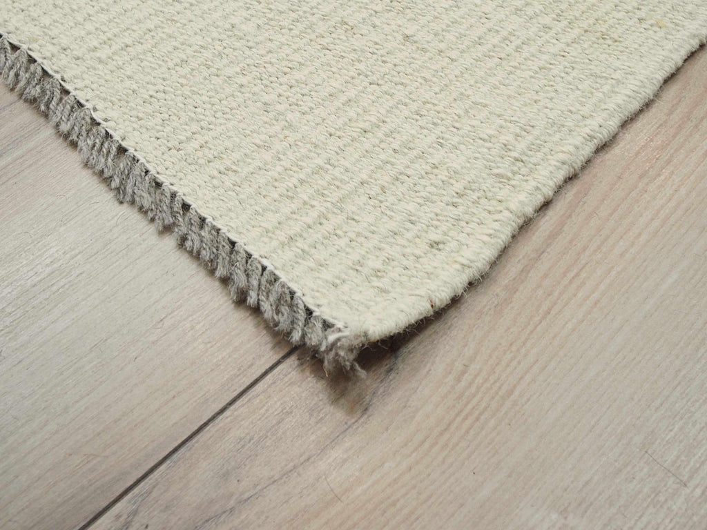10x14 Ft White Kilim Rug – Hand Knotted Wool Flatweave Rug