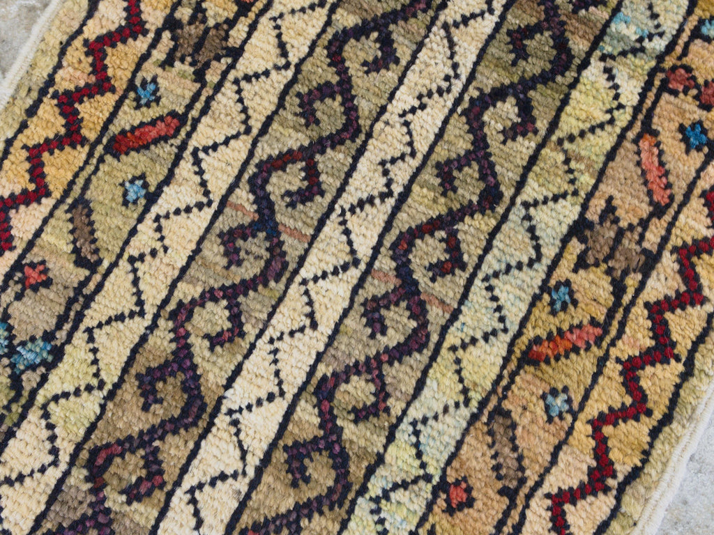 1x2 Ft Beige Khorjin Rug - Wool Accent Rug