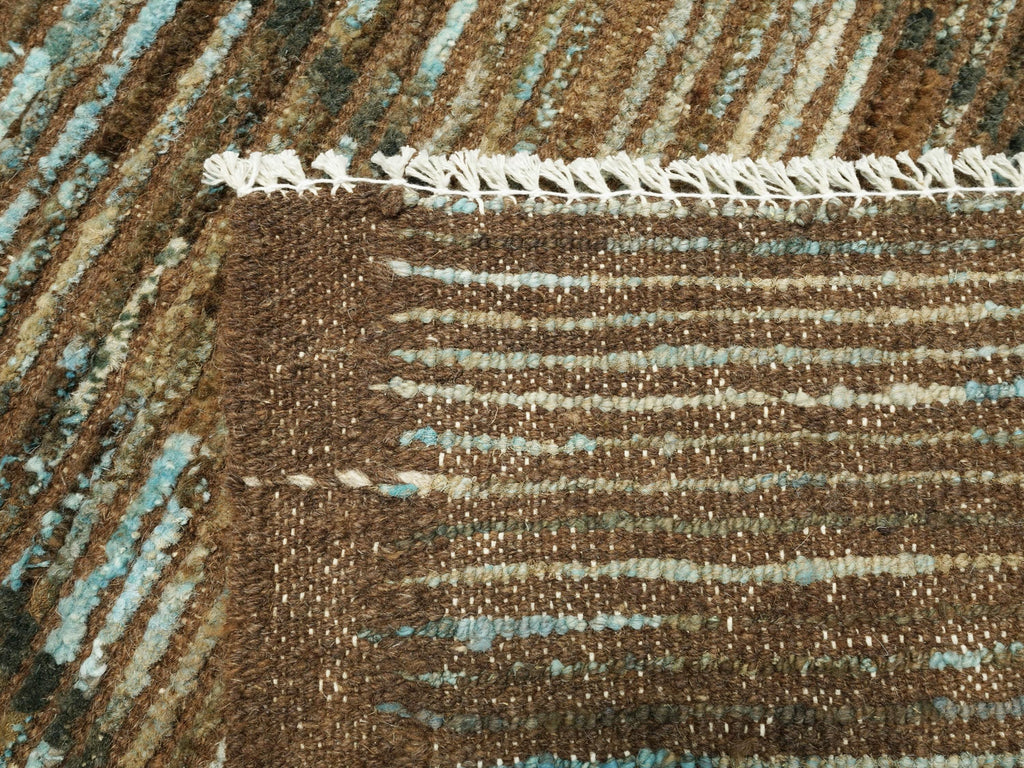 3x6 Ft Hand Knotted Brown Moroccan Rug - Afghan Wool Rug