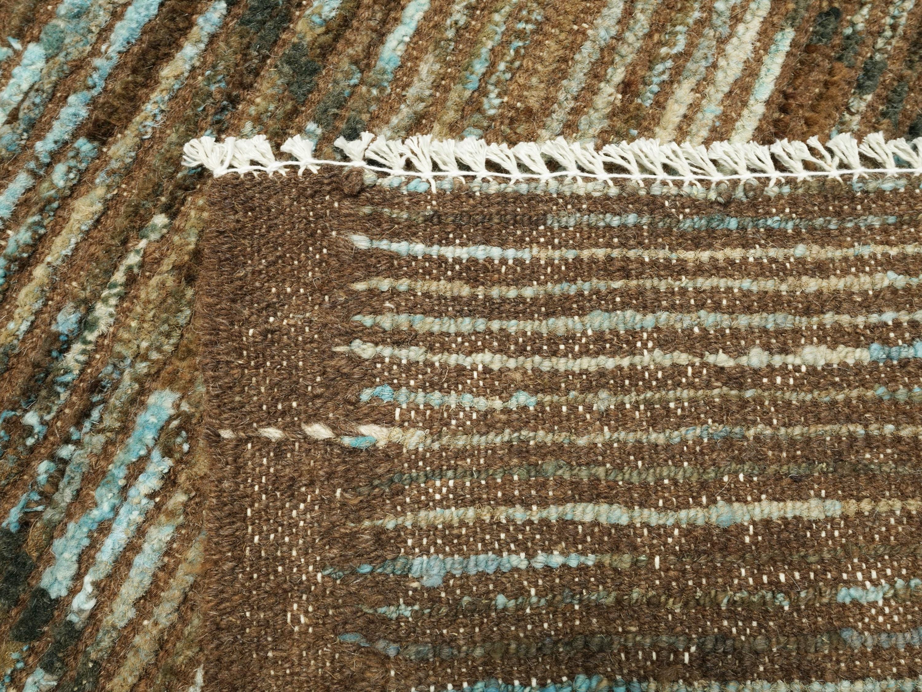 3x6 Ft Hand Knotted Brown Moroccan Rug - Afghan Wool Rug
