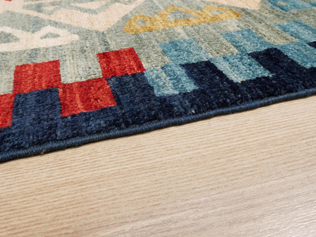 7x10 Ft Red Gabbeh Rug - Hand Knotted Tribal Area Rug