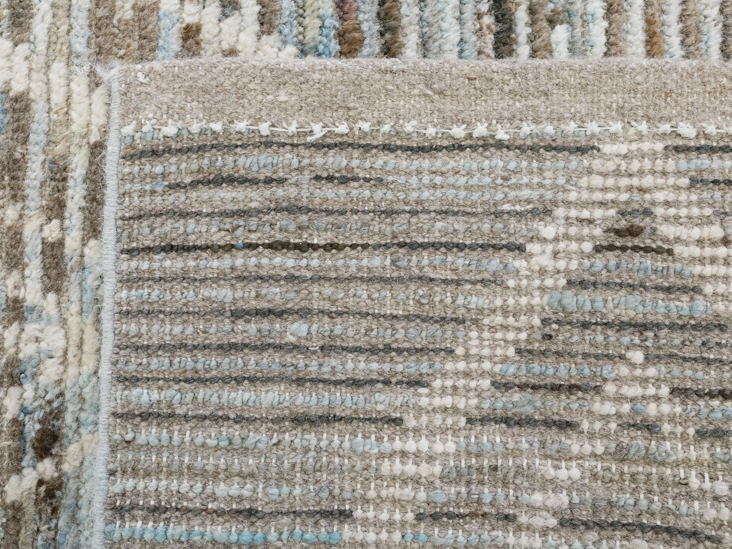 10 Ft Light Blue Moroccan Runner Rug - Afghan Handmade Wool