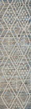 10 Ft Light Blue Moroccan Runner Rug - Afghan Handmade Wool