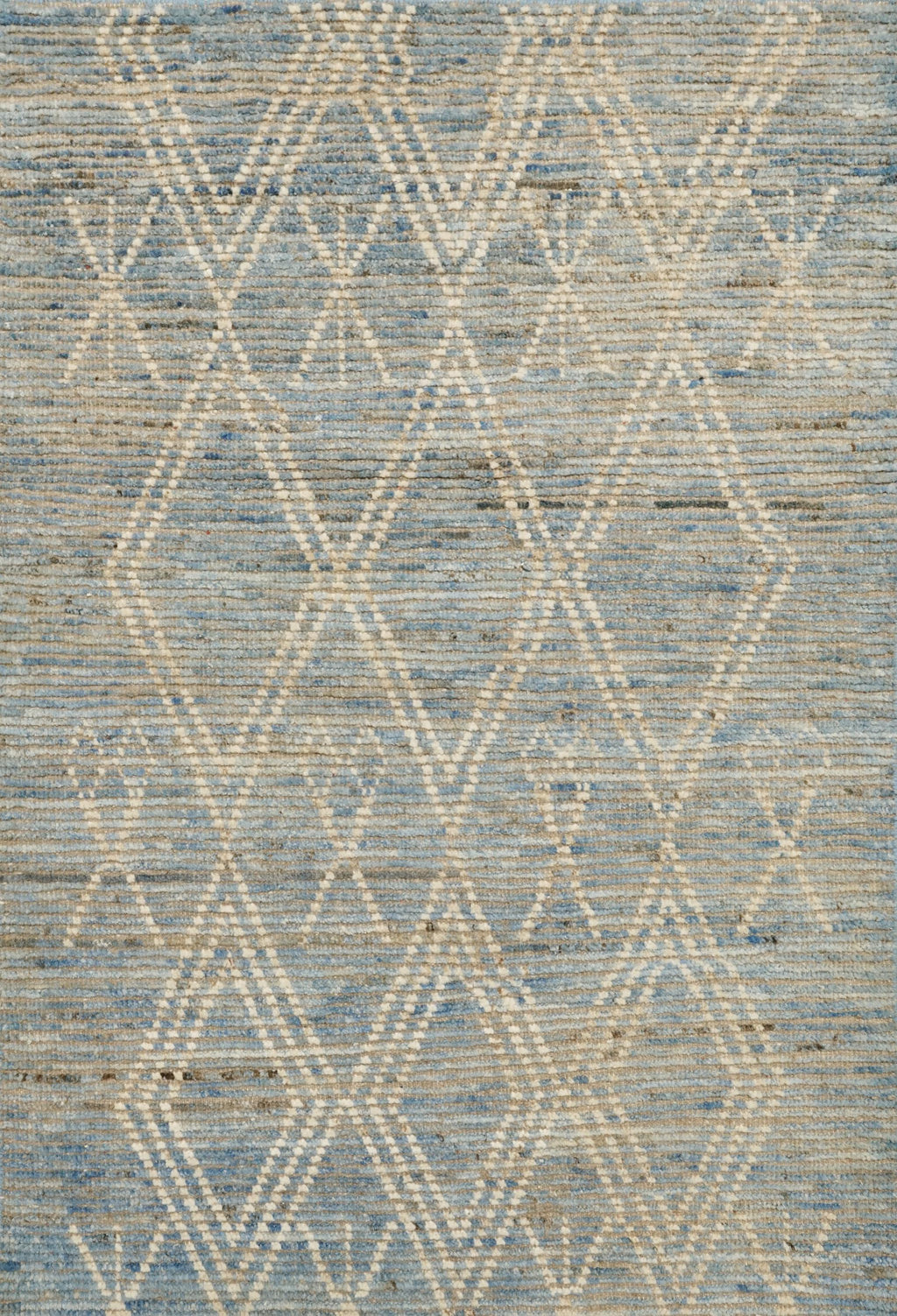 3x5 Ft Blue Moroccan Rug - Hand Knotted Afghan Rug