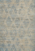 3x5 Ft Blue Moroccan Rug - Hand Knotted Afghan Rug
