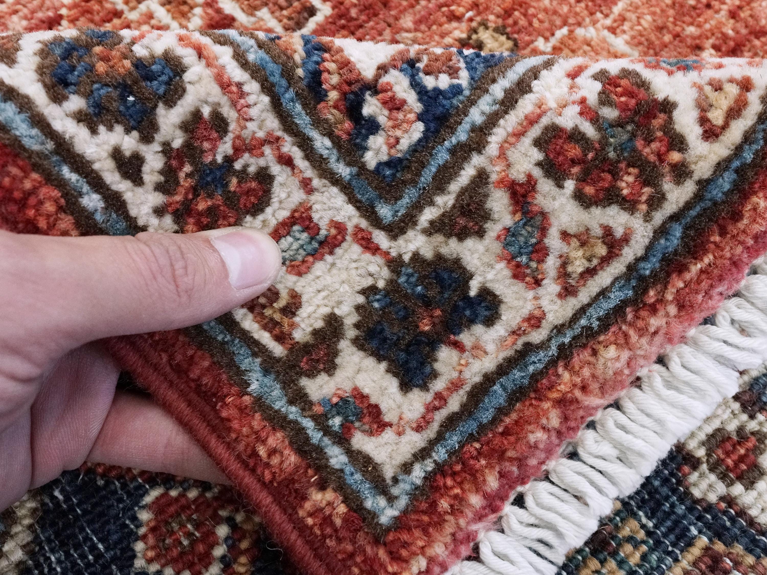 6x9 Ft Red & Blue Serapi Rug - Oriental Area Rug - Persian Design