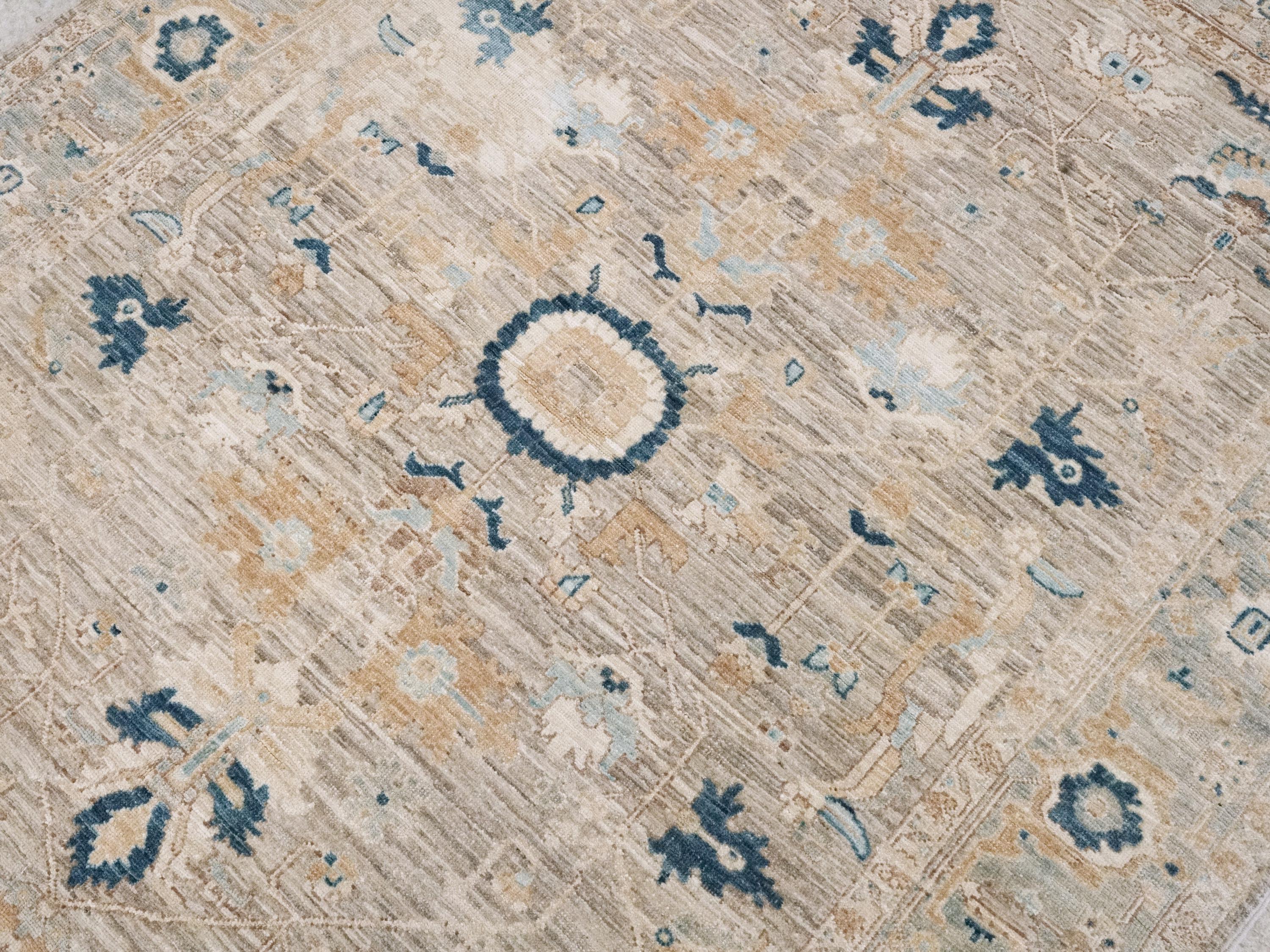5x7 Ft Light Brown Serapi Rug - Hand Knotted Oriental Rug - Persian Style