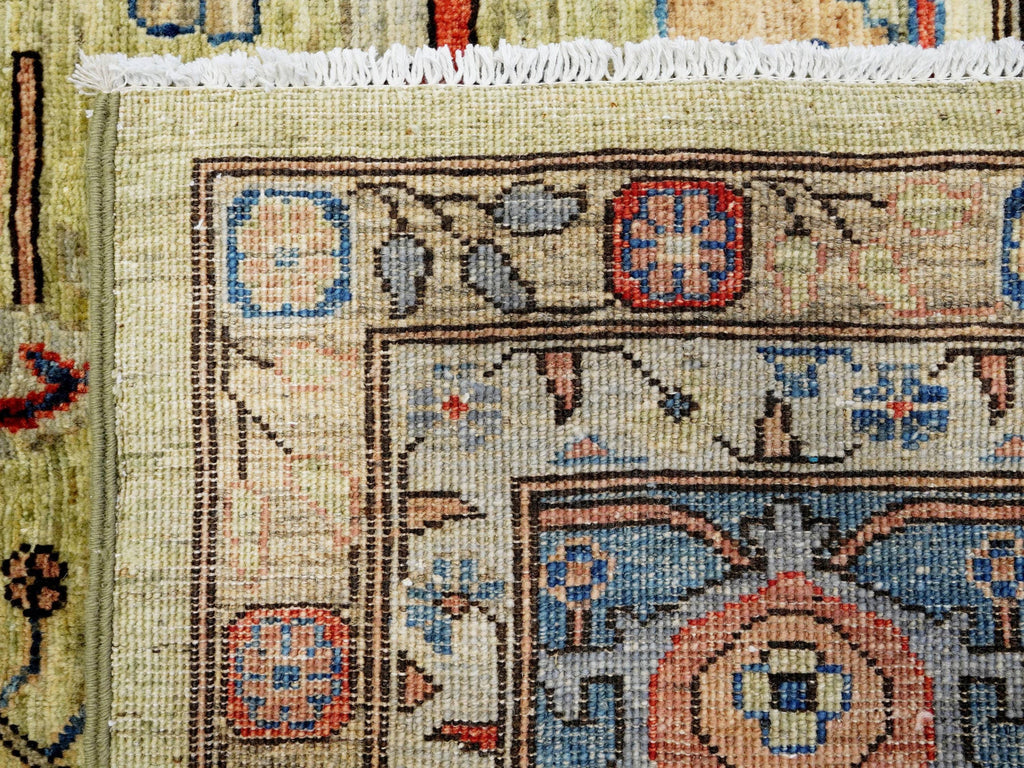 9x12 Ft Green Bidjar Rug - Afghan Oriental Area Rug