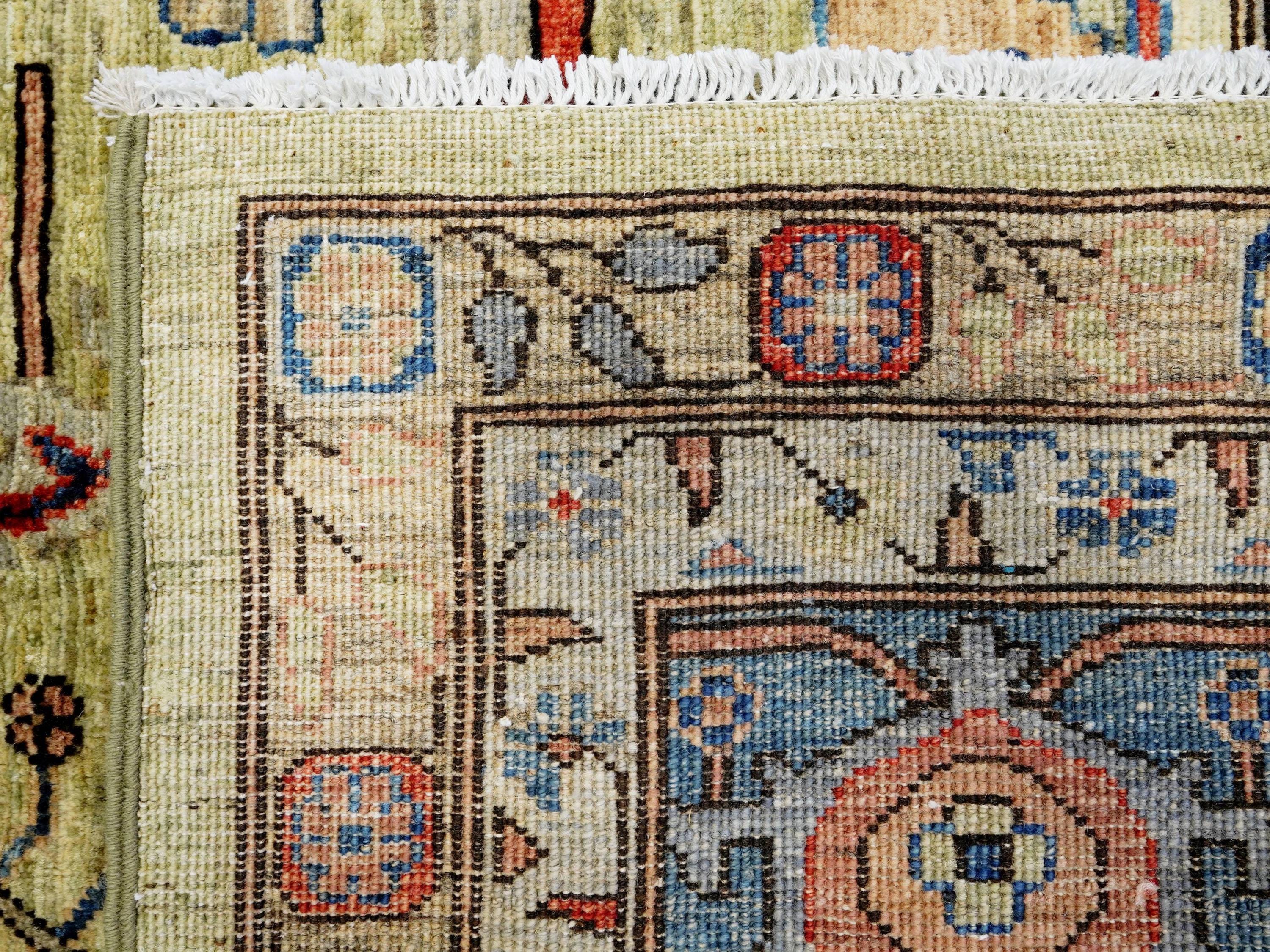 9x12 Ft Green Bidjar Rug - Afghan Oriental Area Rug